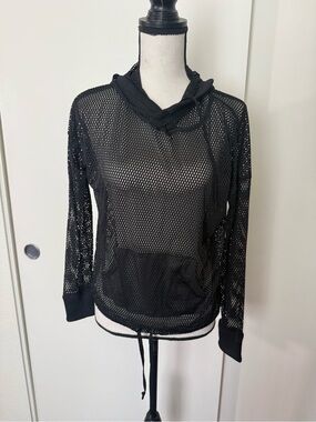 🖤🏃‍♀️ Victoria's Secret Sport Mesh Hooded Long Sleeve Top 🏃‍♀️🖤